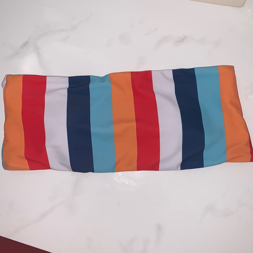 Shein multi colored bandeau bikini top